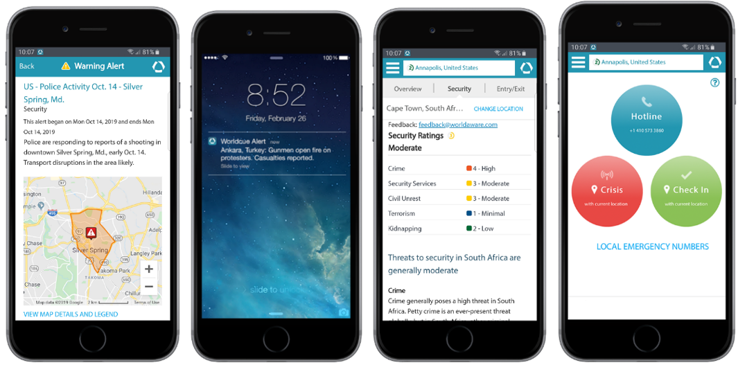WorldCue app screens